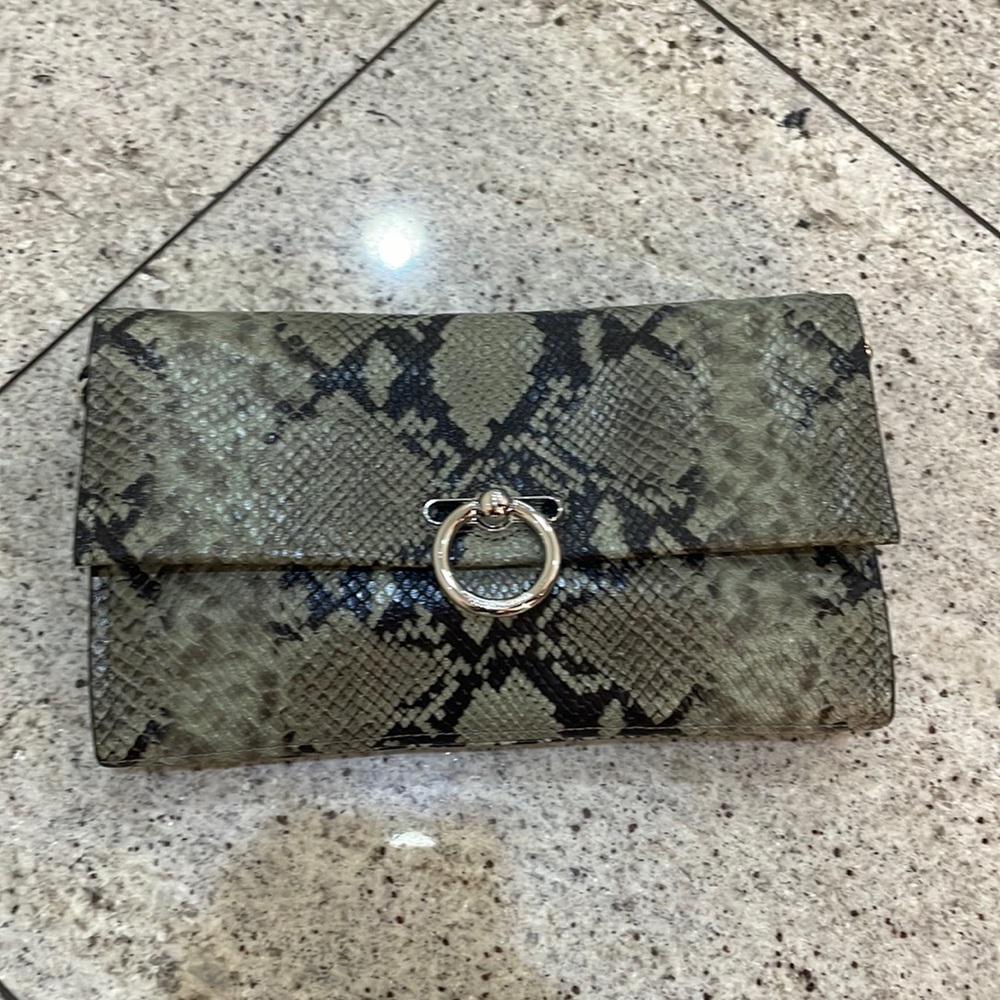 Rebecca Minkoff crocodile leather clutch